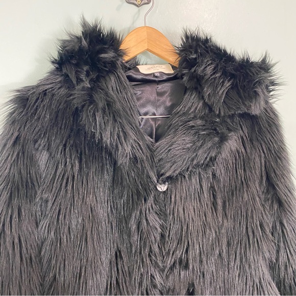 SpiritHoods Faux Fur Black Wolf Coat Jacket Animal Ears XS - Picture 2 of 9